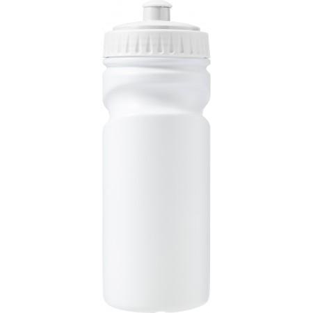 100% recyclable plastic drinking bottle (500ml), white - BRANIO