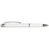 Shiny ballpen with matching coloured rubber grip, white
