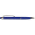 Shiny ballpen with matching coloured rubber grip, blue