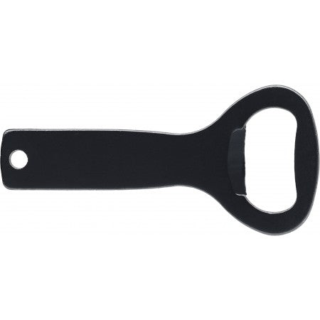 Aluminium bottle opener in a classic shape, black
