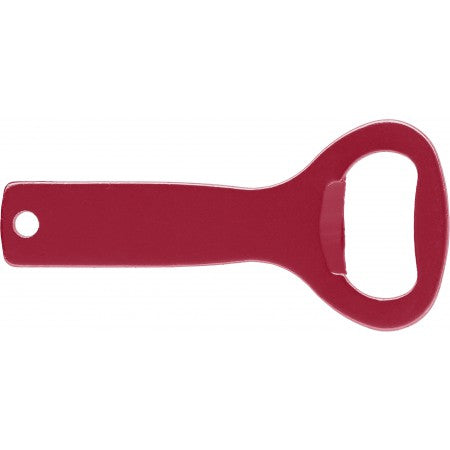 Aluminium bottle opener in a classic shape, red