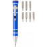Set of torch and screwdriver in gift box, cobalt blue