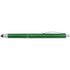 Plastic ballpen with rubber tip, green