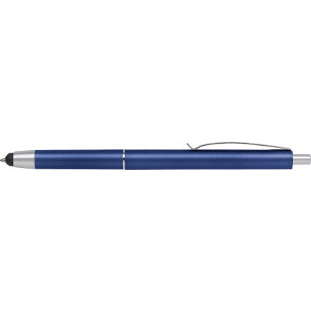 Plastic ballpen with rubber tip, blue