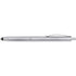 Plastic ballpen with rubber tip, silver