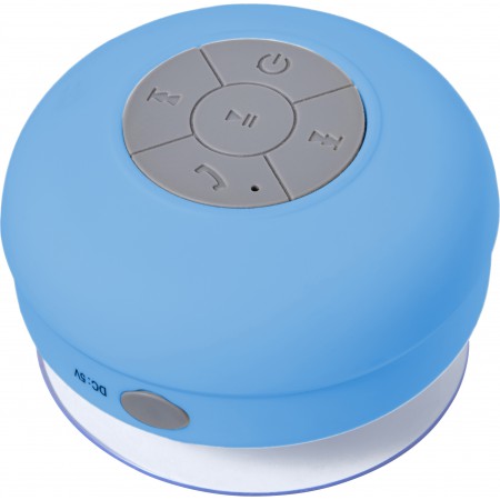 Plastic speaker, waterresistant., light blue