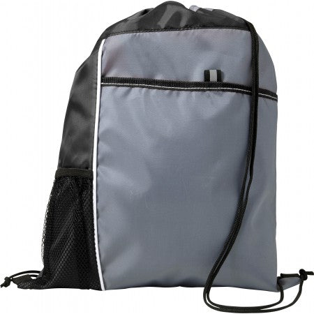 Polyester (210D) drawstring backpack, black