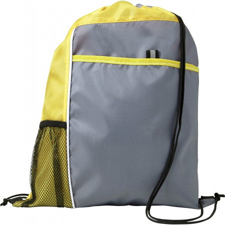 Polyester (210D) drawstring backpack, yellow