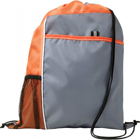 Polyester (210D) drawstring backpack, orange