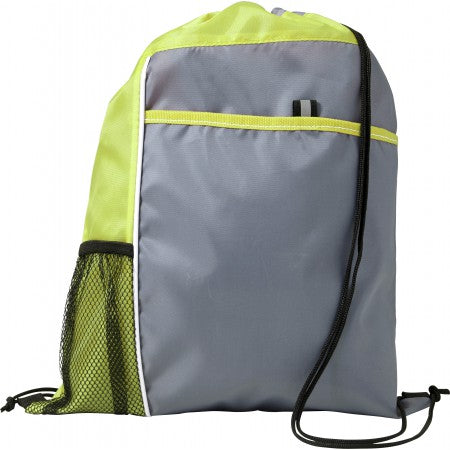 Polyester (210D) drawstring backpack, lime