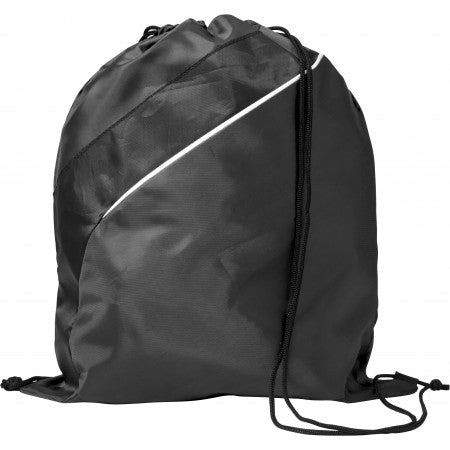 Polyester (210D) drawstring backpack, black