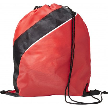 Polyester (210D) drawstring backpack, red
