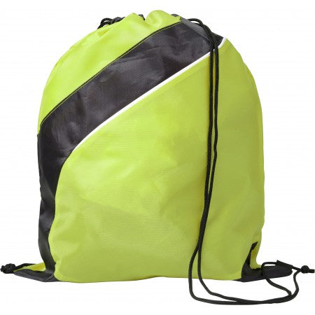 Polyester (210D) drawstring backpack, lime