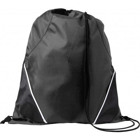 Polyester (210D) drawstring backpack, black