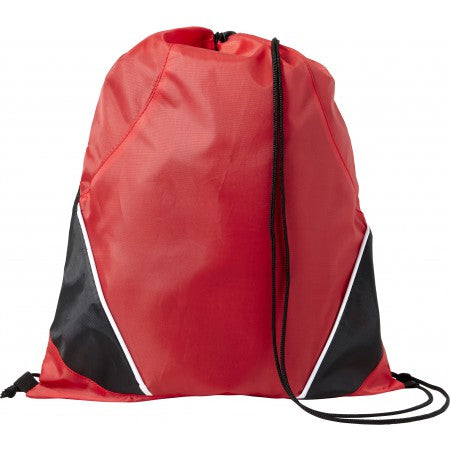 Polyester (210D) drawstring backpack, red