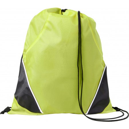 Polyester (210D) drawstring backpack, lime