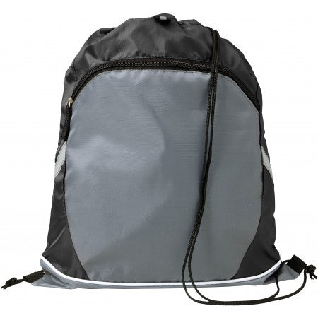 Polyester (210D) drawstring backpack, black