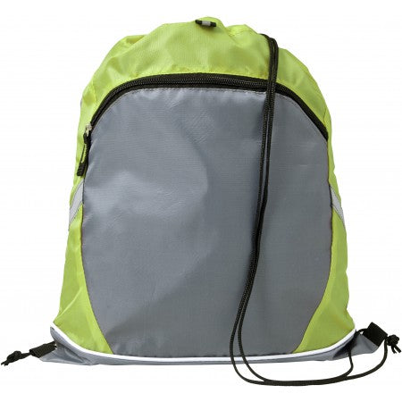 Polyester (210D) drawstring backpack, lime