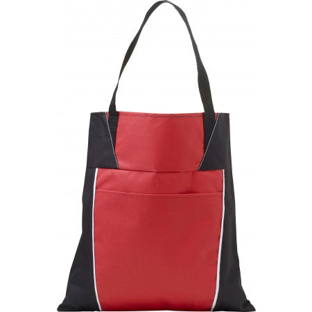 Polyester (600D) carrying/shopping bag, red