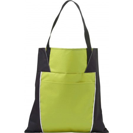 Polyester (600D) carrying/shopping bag, lime
