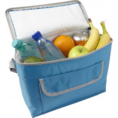 Polyester (420D) rectangular cooler bag, light blue