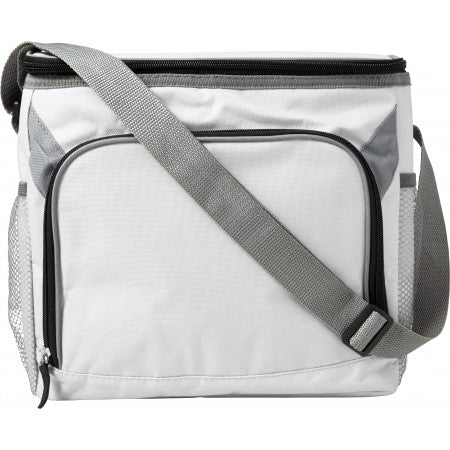 Polyester (600D) rectangular cooler bag, white