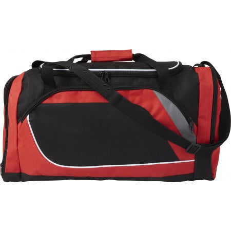 Polyester (600D) sports bag, red