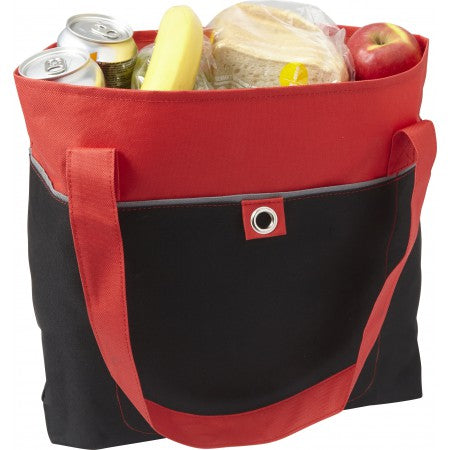Nonwoven carrying/shopping bag, red