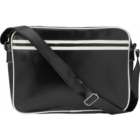 PVC messenger bag, black