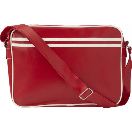 PVC messenger bag, red
