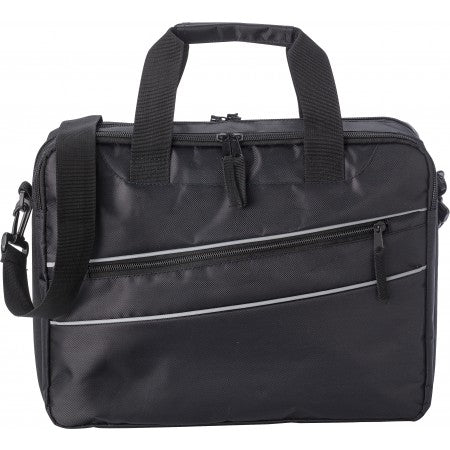 Polyester (600D/twill) laptop bag, black