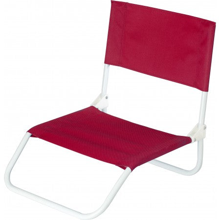 PVC (600D) foldable beach chair, red