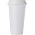 PP mug with lid, white