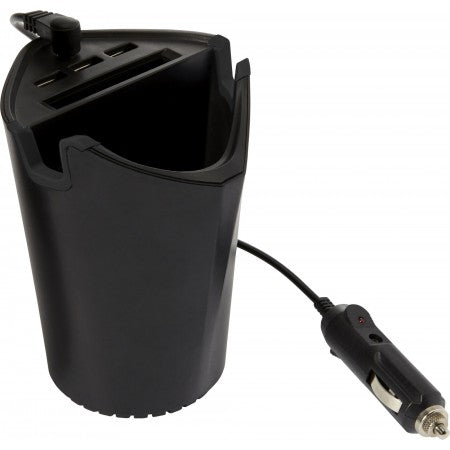Plastic 3-ports cup holder, black