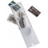 Plastic ruler with magnifier, white