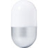 Plastic self-righting desk light, silver