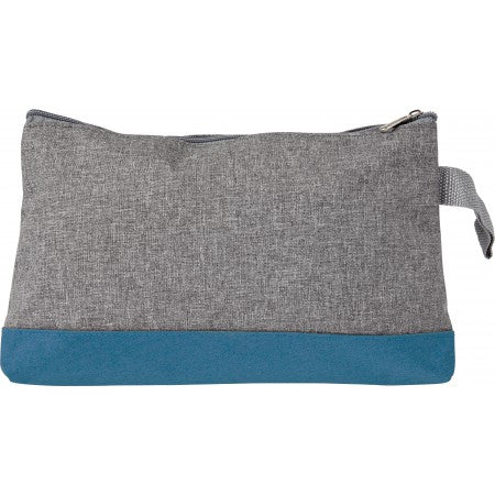 Poly canvas toiletbag, with zipper., cobalt blue