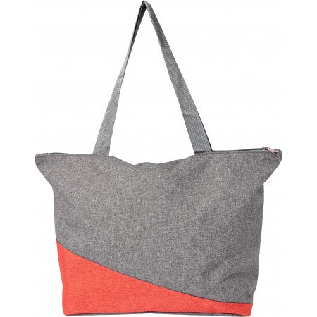 Poly canvas shopping bag, red