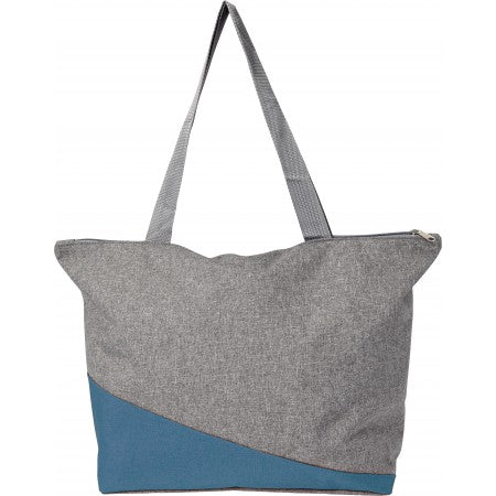 Poly canvas shopping bag, cobalt blue
