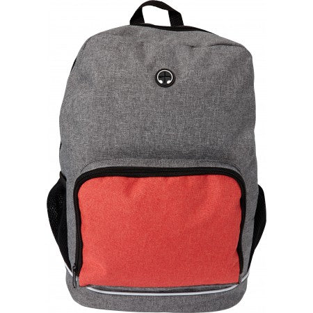 Poly canvas (300D) backpack, red