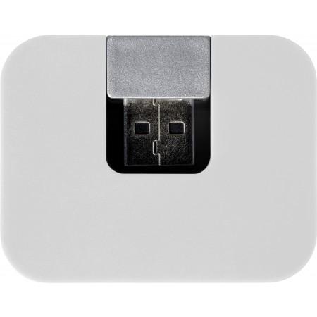 ABS USB hub with 4 ports., white - BRANIO