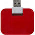 ABS USB hub with 4 ports., red - BRANIO