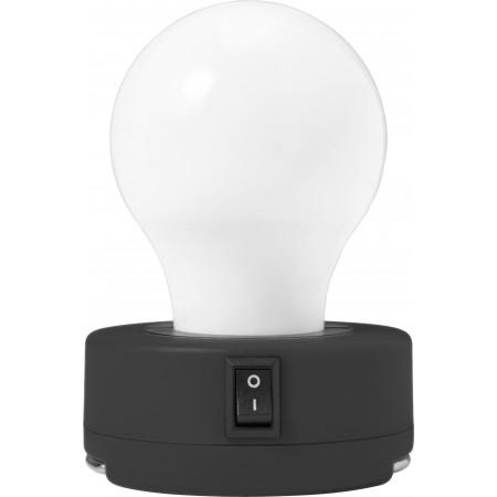 ABS Bulb light with on/off-switch, black - BRANIO