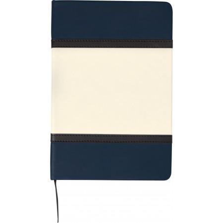 A5 Soft feel notebook with PU cover, blue - BRANIO