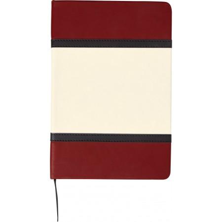 A5 Soft feel notebook with PU cover, red - BRANIO