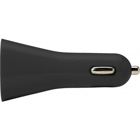 ABS Car charger with 2 USB ports., black - BRANIO