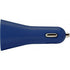 ABS Car charger with 2 USB ports., blue - BRANIO