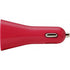 ABS Car charger with 2 USB ports., red - BRANIO