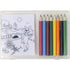Set of colouring pencils and colouring sheets, neutral