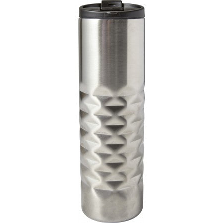 Stainless steel thermos mug (460ml), silver